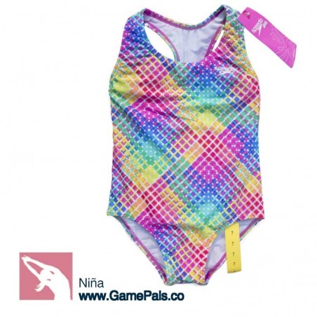 Traje De Baño Niña Speedo Color Arcoiris