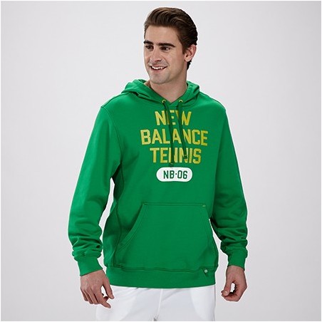 New Balance Hoodie Muni Hombre verde Talla US M