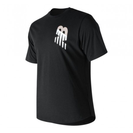 Camiseta New Balance Negra Talla S logo NB