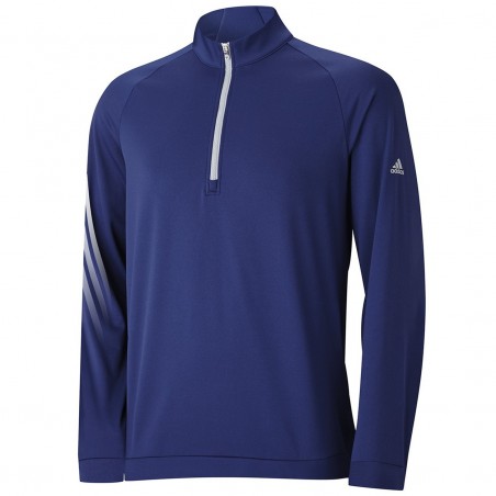 Top Adidas Cierre 1/4- 3-Rayas Color Azul Noche