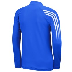 Top Adidas Cierre 1/4,  3 Rayas Color Azul