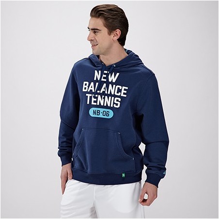 New Balance Hoodie Muni Hombre Azul Talla US M