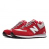 New Balance 574 Hombre Rojo con Gris